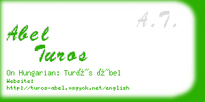 abel turos business card